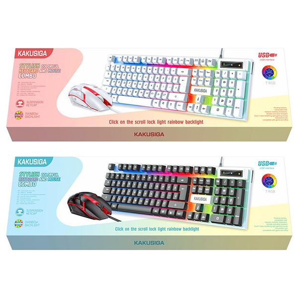 ماوس و کیبورد گیمینگ کاکوسیگا مدل KSC-734 اصلی وارداتیمخصوص گیم